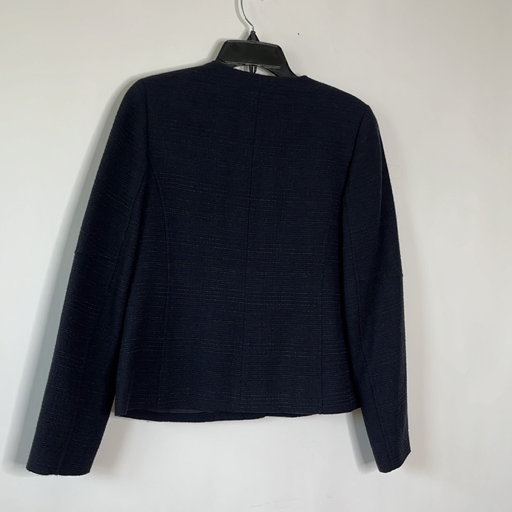 VINCE Navy Wool Blazer Jacket Size 8 - Picture 5 of 9